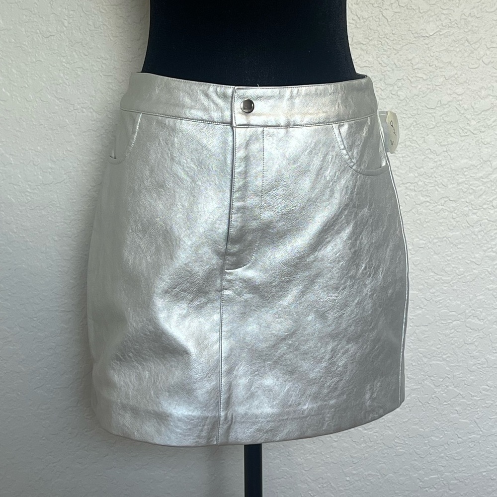 Silver Metallic Women's Skirt caja 8